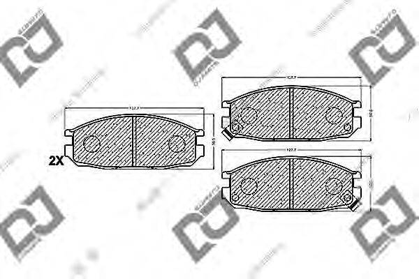 NISSAN D106MS2225 Комплект гальмівних колодок, дискове гальмо