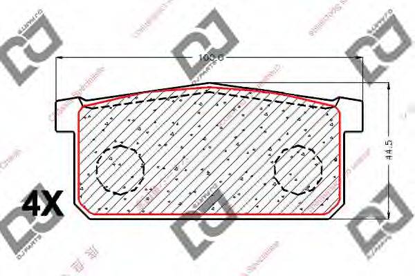 DJ PARTS BP1852 Комплект гальмівних колодок, дискове гальмо