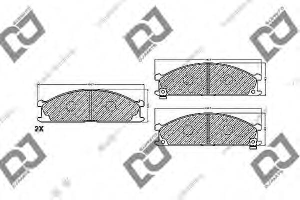 DJ PARTS BP1493 Комплект гальмівних колодок, дискове гальмо