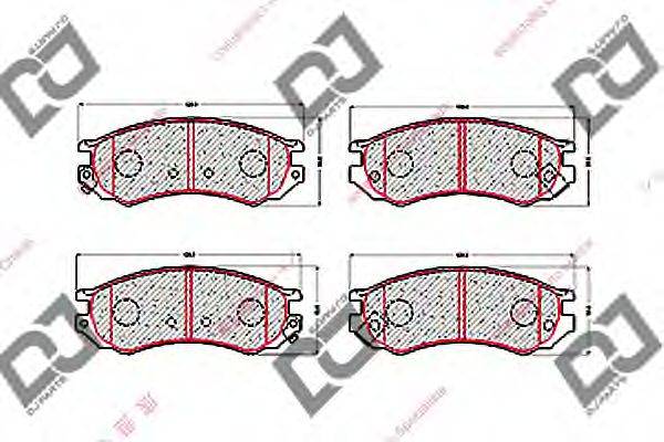 DJ PARTS BP1494 Комплект гальмівних колодок, дискове гальмо