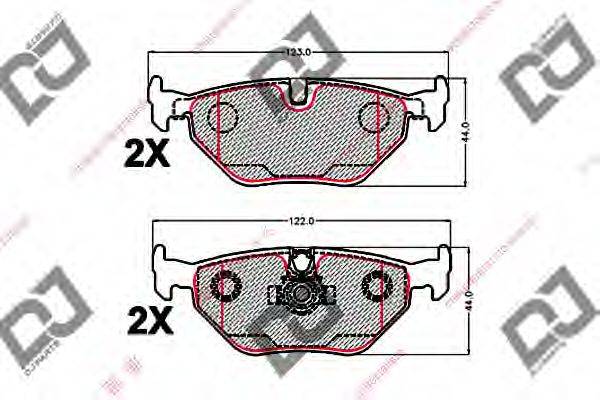 DJ PARTS BP1514 Комплект гальмівних колодок, дискове гальмо