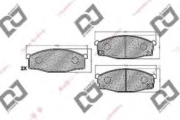 DJ PARTS BP1521 Комплект гальмівних колодок, дискове гальмо