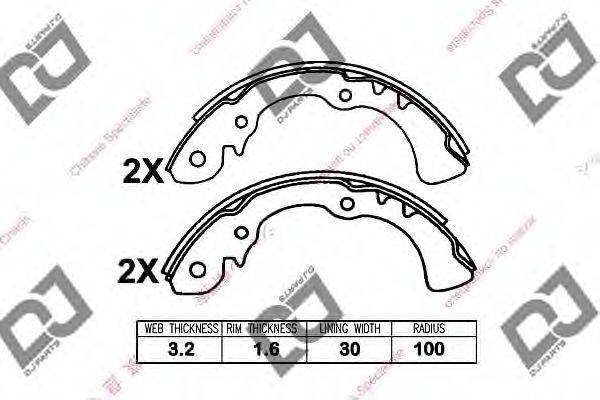 TOYOTA 0449510012 Комплект гальмівних колодок