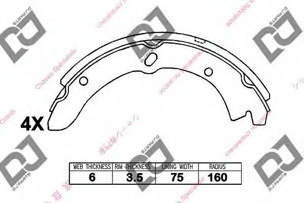 MAZDA W76B26310 Комплект гальмівних колодок