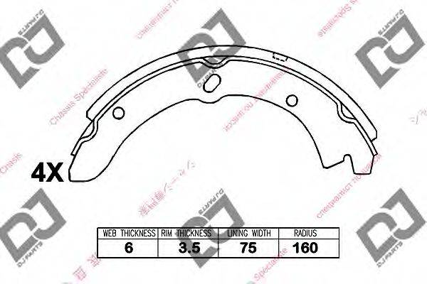MAZDA W3262638Z Комплект гальмівних колодок