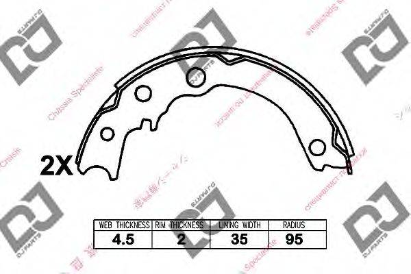 MAZDA W53044560 Комплект гальмівних колодок