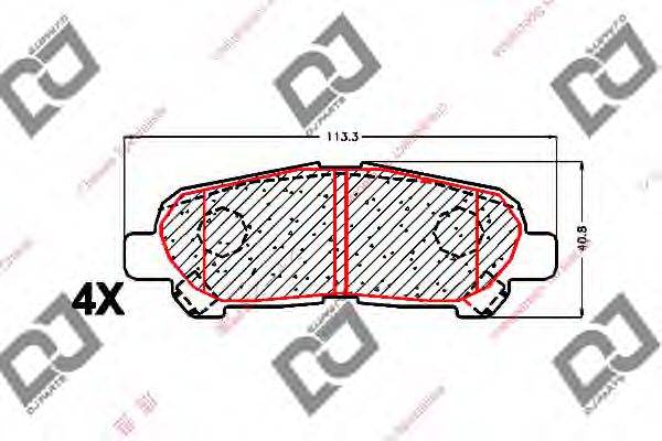 FMSI-VERBAND D1325 Комплект гальмівних колодок, дискове гальмо
