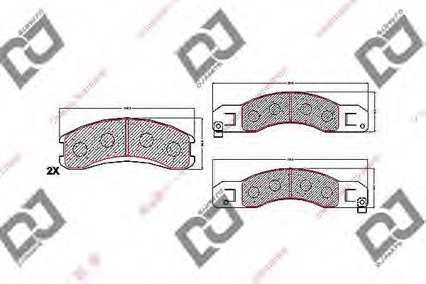 DJ PARTS BP1717 Комплект гальмівних колодок, дискове гальмо
