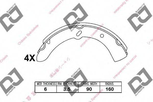 MAZDA WD3733310 Комплект гальмівних колодок