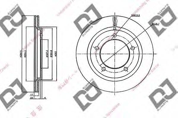 DJ PARTS BD2051 гальмівний диск