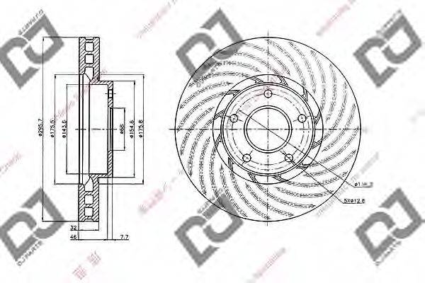 DJ PARTS BD2061 гальмівний диск