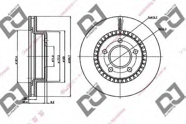 DJ PARTS BD2067 гальмівний диск