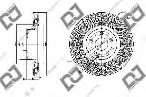 DJ PARTS BD1148 гальмівний диск