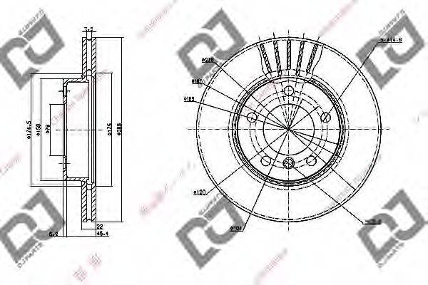 DJ PARTS BD1157 гальмівний диск