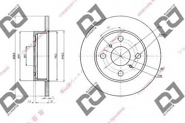 DJ PARTS BD1974 гальмівний диск