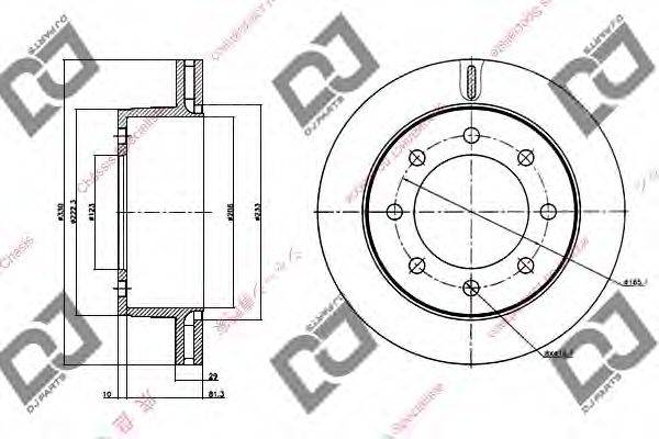 DJ PARTS BD1211 гальмівний диск