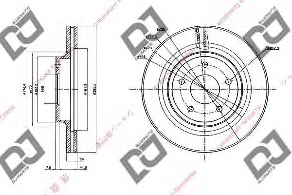 DJ PARTS BD1466 гальмівний диск