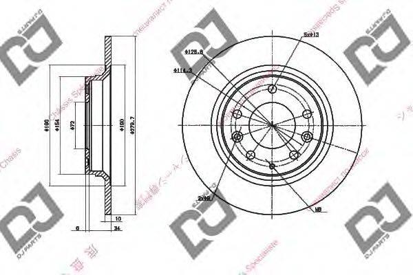 DJ PARTS BD1379 гальмівний диск