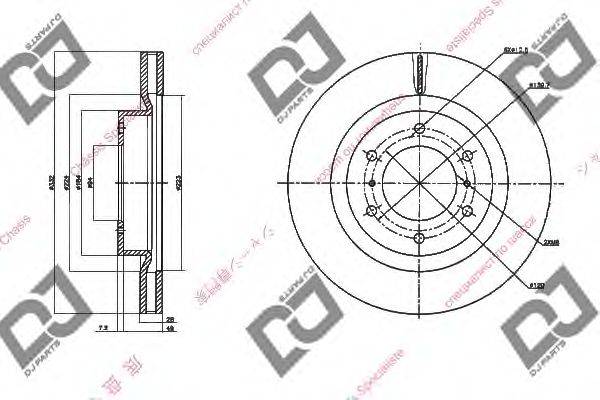 DJ PARTS BD1390 гальмівний диск