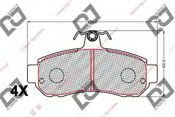 FMSI-VERBAND D854 Комплект гальмівних колодок, дискове гальмо