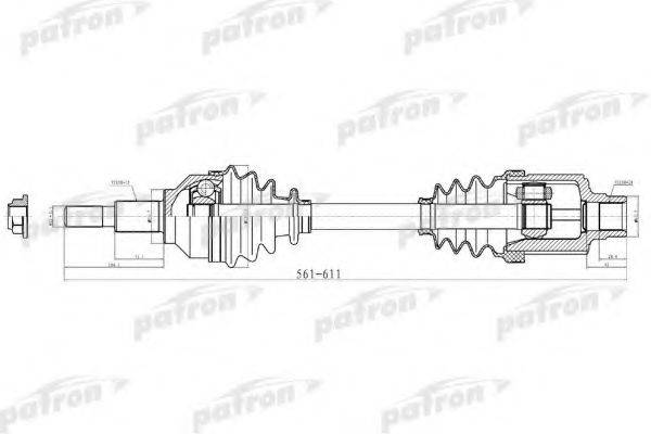 PATRON 80-2042 Приводний вал
