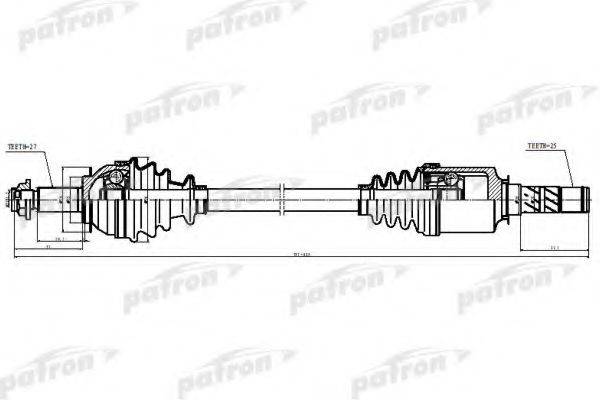 PATRON 80-5531 Приводний вал