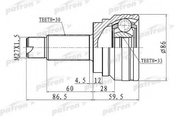 SHAFTEC BM197L Приводний вал