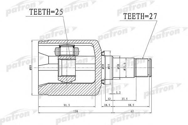 SHAFTEC ME143L Приводний вал