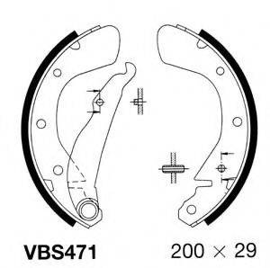 VAUXHALL 9042179 Комплект гальмівних колодок