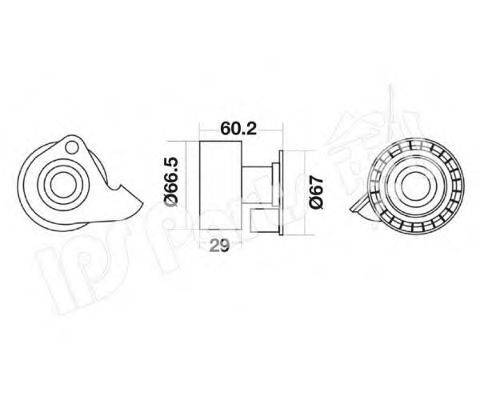 DAIHATSU 493105 Пристрій для натягу ременя, ремінь ГРМ