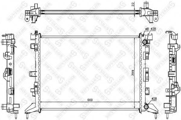 BEHR_ 8MK 376 745-221 Радіатор, охолодження двигуна