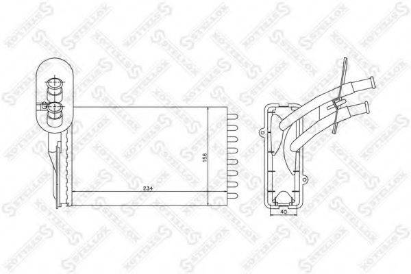 STELLOX 1035116SX Теплообмінник, опалення салону