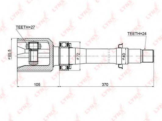TOYOTA 4303033050 Шарнірний комплект, приводний вал