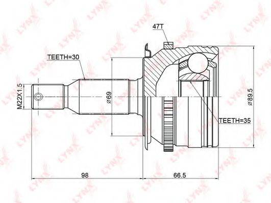 MITSUBISHI MN110547 Шарнірний комплект, приводний вал