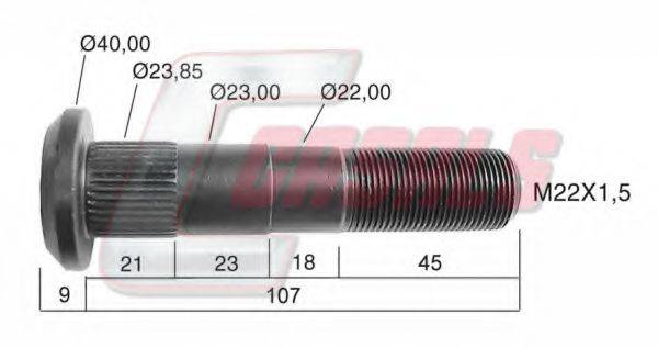 CASALS 21180 Болт кріплення колеса