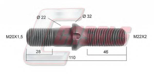 CASALS 21290 Болт кріплення колеса