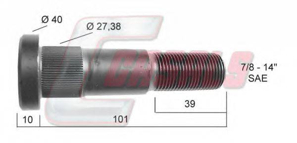 CASALS 21308 Болт кріплення колеса