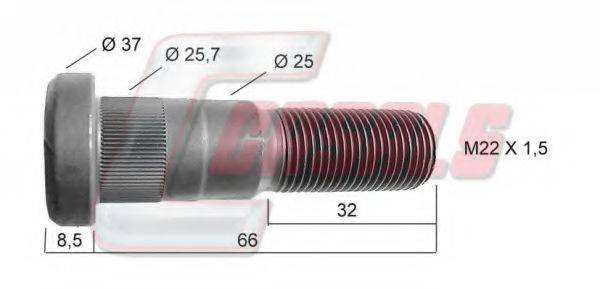 CASALS 21415 Болт кріплення колеса