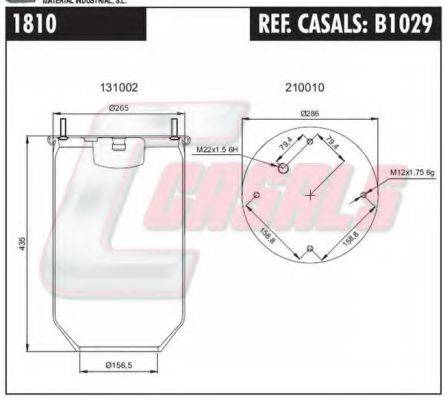 CASALS B1029 Кожух пневматичної ресори