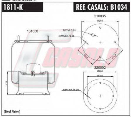 CASALS B1034 Кожух пневматичної ресори