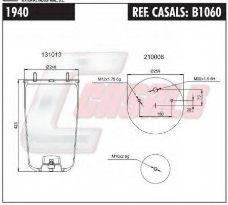 CASALS B1060 Кожух пневматичної ресори