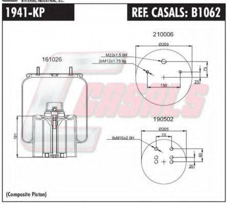 CASALS B1062 Кожух пневматичної ресори