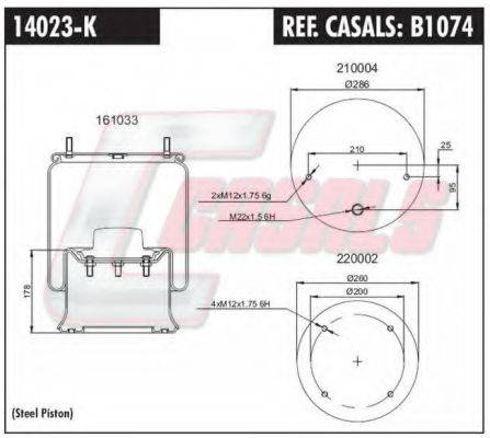 CASALS B1074 Кожух пневматичної ресори