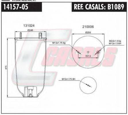 CASALS B1089 Кожух пневматичної ресори