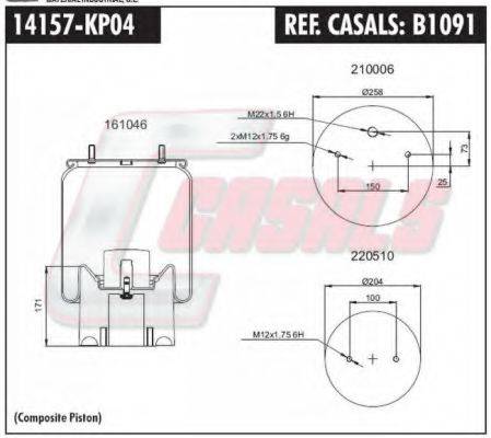 CASALS B1091 Кожух пневматичної ресори