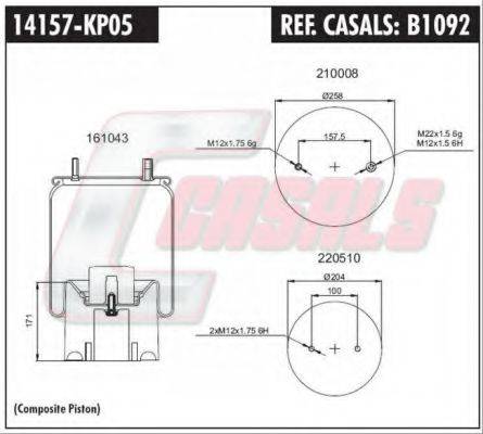 CASALS B1092 Кожух пневматичної ресори