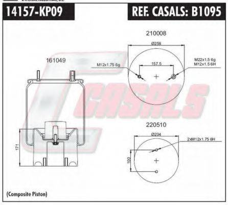 CASALS B1095 Кожух пневматичної ресори