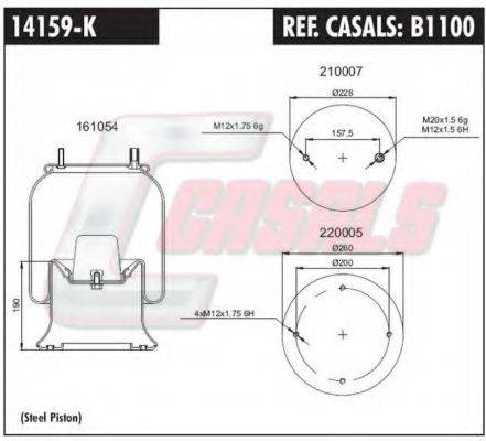 CASALS B1100 Кожух пневматичної ресори