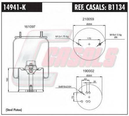 CASALS B1134 Кожух пневматичної ресори