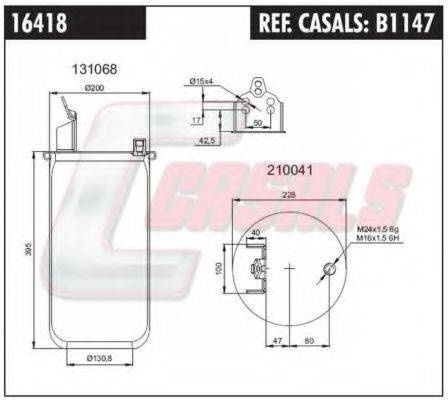 CASALS B1147 Кожух пневматичної ресори